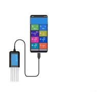 LVYXON Sensore USB del suolo per NPK pH temperatura umidità - IP68 impermeabile tester di umidità del suolo e monitor dell'acqua delle piante per agricoltura giardinaggio idroponica (C)