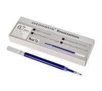 LVZONGXIN 12 ricariche in gel liquido, punta in metallo, compatibile con Pentel Energel e Pilot G2 07, ricarica gel non ruotabile