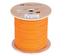 LW Electronic - Cavo di rete CAT7A Gigabit LAN, cavo patch schermato, cavo di rete S/FTP PIMF 1200 MHz 4x2xAWG23 LSZH, cavo dati, arancione, 100 m