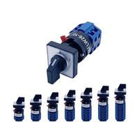 LW26-10A Interruttore a camma rotante con montaggio a foro singolo, dimensioni 16,2 mm, 1/2/3/4 poli, selettore di commutazione, contatto in argento, controllo di potenza, 1 pezzo(3P-12 Terminals)