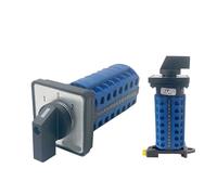 LW26-20/7 Interruttore a camme rotante LW28 YMW26 20A 690V Contatto in argento Commutatore Montaggio su guida Sette poli Controllo di potenza(0-7)