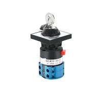 LW26-25 Interruttore a camme di commutazione con chiave 25 A 690 V Contatto in argento 1/2/3/4 poli 3 posizioni Selettore rotativo Interruttore universale 1 pz(25A 2 pole 1-0-2)