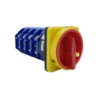 LW26GS-125/4 Off-ON 2/3 Position Lockable Handle Four-Pole Conversion selector 690V 125A Padlock Panel Rotary cam Switch (Size : 01)