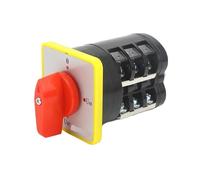 LW5D-16/YH3.3 16A Pannello giallo 4 posizioni 3 poli 12 viti Commutatore rotativo a camme di conversione voltmetro trifase