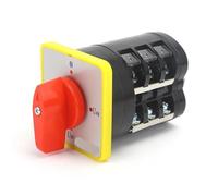 LW5D-16/YH3.3 16A Pannello giallo 4 posizioni 3 poli 12 viti Commutatore rotativo di conversione del voltmetro trifase