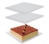 LWAIX Sottotorta Quadrato 30 cm Vassoio per Torta Cake Board Base Torta per Decorazione di Torte di Matrimoni e Feste di Compleanno 2PCS (12 inch)