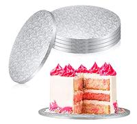 LWAIX Sottotorta Tondo 30 cm 12mm Cake Board Vassoio per Torta Rotondo per Decorazione di Torte di Matrimoni e Compleanno 5PCS (Argento)
