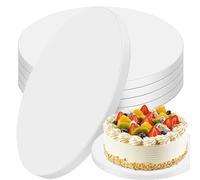 LWAIX Sottotorta Tondo 30 cm 12mm Cake Board Vassoio per Torta Rotondo per Decorazione di Torte di Matrimoni e Compleanno 5PCS (Bianco)