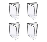 Lwaviwer 4 Coperture per Menu, Coperture per Menu da 8,5 X 11 Pollici, Supporto per Menu con Vista 4 Pagine 8, Coperture per Menu Ristorante per Carta Formato A4, Libro dei Menu