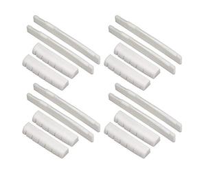 Lwaviwer 8 set da 16 pezzi per chitarra acustica a 6 corde, ponte e capotasto in osso reale