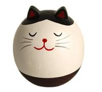 Lwaviwer Bambola giocattolo divertente in legno, a forma di animale, decorazione per casa, ufficio, scrivania, gattino