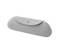 Lwaviwer Borsa per Cosmetici da Viaggio con Porta Pennelli per Trucco In Silicone: Porta Pennelli per Cosmetici Portatile Morbido Grigio