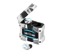 Lwaviwer M45 Mecha Gaming Cuffie Bluetooth Wireless TWS 5.3 Cuffie Touch Display Digitale con Riduzione del Rumore Cuffie per Musica Stereo A