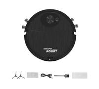 Lwaviwer Mini robot di pulizia automatico aspirapolvere robot ultra sottile silenzioso pulizia pavimenti duri, nero