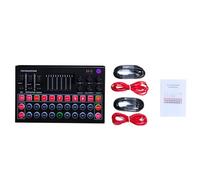 Lwaviwer Scheda audio M9 Apparecchiatura di trasmissione dal vivo Scheda audio con luci colorate compatibile con canto live multi-piattaforma