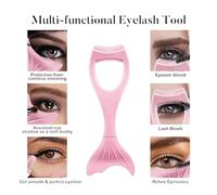 Lwaviwer Strumento Per Trucco 3 nel 1 Per Ciglia Applicatore Per Mascara Superiore e Inferiore nel Silicone Lash Guard Strumento Riutilizzabile Per Trucco Occhi con Eyeliner