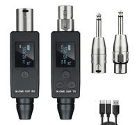 Lwaviwer UHF Wireless Microfono Convertitore Trasmettitore Ricevitore per Microfono Dinamico Chitarra Ricevitore