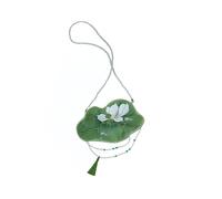 LWDXQQTX Borsa a tracolla con motivo Phoenix, borsa per cellulare ricamata da donna, accessori per costumi da festival storici, Verde