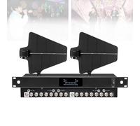 LwiftGal Amplificatore di Segnale per Microfono Wireless, Distribuzione Antenna Uhf, 8/16 Ingressi + 2 Palette per Antenna, Copre La Gamma di Frequenza 450-950 MHz 16Input