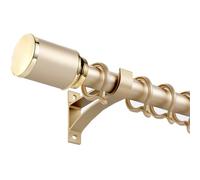 LWJSOCP Asta per Tende Silence da 100 cm in Alluminio, Spessa, fonoassorbente, Stile Romano, Include staffe di Montaggio Laterali Stampate e Accessori, Finitura Oro.