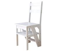 LWJSOCP Combinazione di Scala Pieghevole e Sedia, Scala a pioli trasformabile, Sedia per Scale Multifunzione, Scala a 4 gradini, Sgabello, portavasi per Interni, Cucina e Ufficio