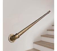 LWJSOCP Corrimano in Metallo per Scale Interne ed Esterne, Ideale per Anziani e soppalchi, con Kit di staffe Completo, Finitura Ottone Anticato, Lunghezza 100 cm (3,3 Piedi).