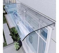 LWJSOCP Elegante tendalino Trasparente in policarbonato per Porte - Riparo Esterno Resistente ai Raggi UV per Protezione dalle intemperie Facile Installazione per ingressi e patii