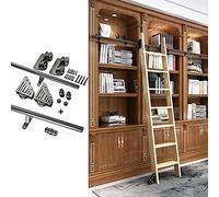LWJSOCP Kit di ferramenta per Scala Scorrevole da Biblioteca, Scala Mobile da Biblioteca con Ruote a Pavimento, Binario/Guida Circolare da 100 cm a 6 Metri (Scala Non Inclusa), Binario per Scala Mob