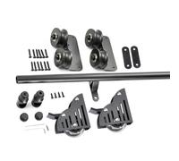LWJSOCP Kit di ferramenta per Scale scorrevoli con Ruote, Include rotelle da Pavimento e Binario Metallico per Un Movimento Fluido, Ideale per accedere a biblioteche o soppalchi.