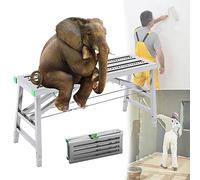 LWJSOCP Piattaforma di Lavoro per impalcature ad Altezza Regolabile per la Decorazione e la Pulizia del soffitto, Attrezzature Pieghevoli Portatili, Strumenti per l'edilizia, 160×40 cm, la