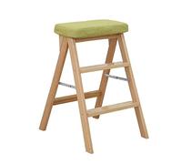 LWJSOCP Scala da Arrampicata in Legno per Interni, 3 gradini, Portatile, Pieghevole, per Uso Domestico, sedie, portafiori Multifunzione/Sgabello con gradini, Colore: Marrone