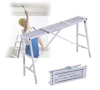 LWJSOCP Scala Pieghevole Portatile per ponteggi per edilizia e Decorazione, Larghezza 30 cm/40 cm, Saldatura in Acciaio, capacità di carico di 880 libbre