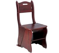 LWJSOCP Sedia con scaletta Pieghevole a 4 gradini - Sgabello Versatile per Biblioteca e Cucina, portavasi trasformabile e ripiano portaoggetti per Uso Domestico e in Ufficio, Design salvas