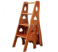 LWJSOCP Sedia Pieghevole in Legno per Biblioteca, Multifunzione, 3 in 1, Sgabello, Scala espositiva e Contenitore per Biblioteca Domestica, Scala Pieghevole con capacità di 331 libbre (Mar