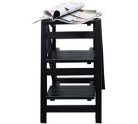 LWJSOCP Sedia Sgabello Pieghevole - Scala in Legno a 3 gradini Supporto Multifunzionale per Piante da casa Poggiapiedi Compatto per Uso Interno Design salvaspazio Ideale per Giardinaggio e