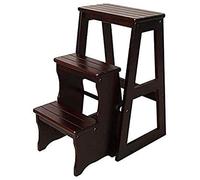 LWJSOCP Sgabello da Arrampicata per Interni, Sgabello con gradini in Legno massello, Sgabello da Cucina, portafiori, Sedia Pieghevole Multifunzione per Scale (B)