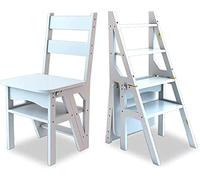 LWJSOCP Sgabello da Arrampicata per Interni, Sgabello Pieghevole, Sedia a Scala, Sgabello Multifunzionale, Sgabello per Uso Domestico, Solido W (CR)