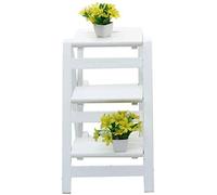 LWJSOCP Sgabello da Arrampicata per Interni, Sgabello Pieghevole, Sedia con Scala, Sedia in Legno massello, portafiori Multifunzione/3 gradini (3 gradini)