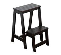 LWJSOCP Sgabello da Arrampicata Pieghevole a 2 Livelli per Interni, Scala Portatile in Legno, Sedia da banco Multifunzionale e Panca portascarpe/portafiori per casa e Ufficio (Verde)