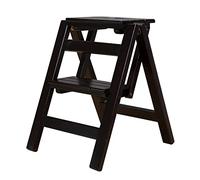 LWJSOCP Sgabello Pieghevole Portatile a 2 gradini, Sedia in Legno per casa e Ufficio, libreria Mobile e Supporto per Piante, Ideale per l'uso in Magazzino, Design Robusto e salvaspazio