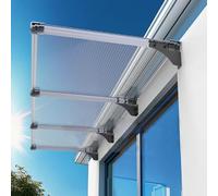 LWJSOCP Tenda da Sole Esterna in policarbonato e Alluminio per balconi e Porte, Trasparente (80x250 cm 31x98), Resistente alle intemperie e ai Raggi UV.