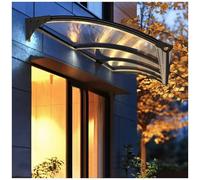 LWJSOCP Tenda da Sole in Alluminio per Porte - Riparo Antipioggia insonorizzato per Patio, terrazza, Veranda e Finestra - Tenda da Sole Esterna in policarbonato per Protezione dalle intemp