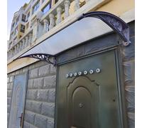 LWJSOCP Tenda da Sole per Balcone in policarbonato Trasparente, Protezione UV e Pioggia, con Staffa in Acciaio e plastica, Copertura per Finestra Esterna (120x100 cm/47x39 Pollici) - Scudo