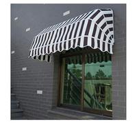 LWJSOCP Tenda da Sole Retrattile Manuale Francese, Pieghevole, Impermeabile e Resistente alla Pioggia, Ideale per Esterni Come balconi, Giardini e verande (a Righe Nere, 120x60x60 cm)