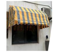 LWJSOCP Tenda da Sole Retrattile Manuale Francese, Pieghevole, Impermeabile e Resistente alla Pioggia, Ideale per Esterni Come balconi, Giardini e verande (a Righe Gialle, 145x60x60 cm).
