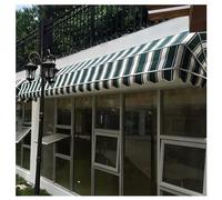 LWJSOCP Tenda da Sole Retrattile Manuale Francese, Pieghevole, Impermeabile e Resistente alla Pioggia, Ideale per Esterni Come balconi, Giardini e verande (a Righe Verdi, 110x80x80 cm)