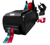 lwjunmm Stampante per nastri di raso Stampante per nastri digitali a 4 righe 200 dpi 150 mm/s Stampante per etichette Macchina per stampa a caldo, larghezza 12-20 mm, supporta oltre 50 lingue,B