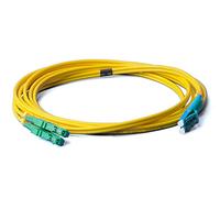 LWL - Cavo in fibra ottica OS2 giallo, 2 m, E2000/APC a LC/UPC, cavo patch Duplex 9/125, 2 m