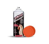 BOMBOLETTA SPRAY VERNICE REMOVIBILE PELLICOLA WRAPPING ARANCIO AUTO MOTO BICI