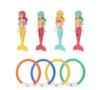 LWLWA 8 Pezzis Anelli da Immersione, Plastica Giocattoli da Piscina, con Indicazione Numero Gioco Acqua Anelli, Liscio Senza Bave, Affonda Rapidamente, per Giochi Acquatici e Allenamenti Subacquei